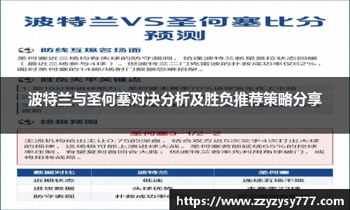 波特兰与圣何塞对决分析及胜负推荐策略分享